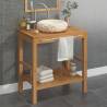 Bathroom Vanity Cabinet Solid Teak with Sink Marble Cream Colour cream Size 74 x 45 x 75 cm Quantity in Package 1 