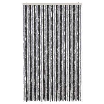 Fly Curtain Grey & Black 118x220 cm - Chenille Insect Defense