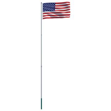 US Flag and Pole Aluminium 6m - Show Your Patriotism