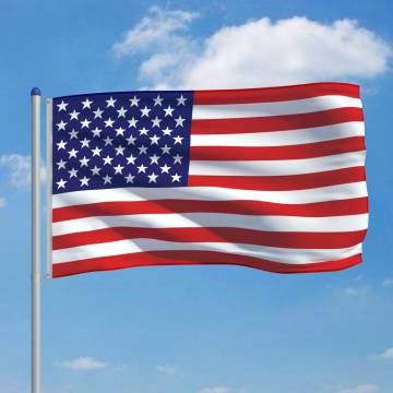 US Flag and Pole Aluminium 6m - Show Your Patriotism