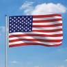 US Flag and Pole Aluminium 6m - Show Your Patriotism