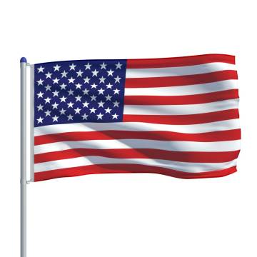 US Flag and Pole Aluminium 6m - Show Your Patriotism