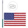 US Flag and Pole Aluminium 6m - Show Your Patriotism