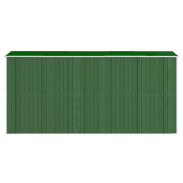 Durable Green Garden Shed - Galvanised Steel 192x440 cm