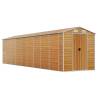 Light Brown Garden Shed - 191x810x198 cm Galvanised Steel