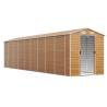 Light Brown Garden Shed - 191x810x198 cm Galvanised Steel