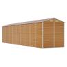 Light Brown Garden Shed - 191x810x198 cm Galvanised Steel