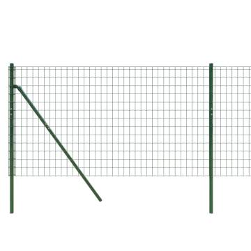 Wire Mesh Fence Green 1.1x25 m - Galvanised Steel | HipoMarket