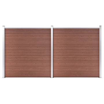 Garden Fence WPC 353x186 cm Brown - Durable & Stylish