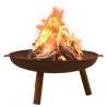 Fire Pit 91x81.5x40 cm Steel Colour brown Size 91 x 81.5 x 40 cm 