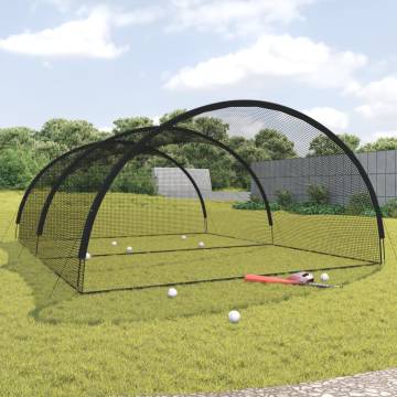 Black Baseball Batting Cage Net 600x400 cm - Durable Polyester