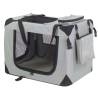 @Pet Dog Transport Crate - Nylon 90x61x65 cm Grey | HipoMarket