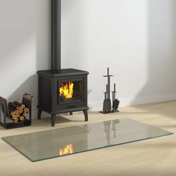 Fireplace Glass Plate 120x60 cm - Tempered Glass Protection