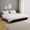 Bed Frame Black Solid Wood Pine 200x200 cm Colour black Size 200 x 200 cm 