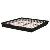 Black Solid Wood Pine Bed Frame 200x200 cm | Hipo Market