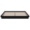 Black Solid Wood Pine Bed Frame 200x200 cm | Hipo Market