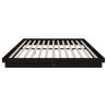 Black Solid Wood Pine Bed Frame 200x200 cm | Hipo Market