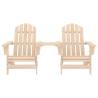 Garden Adirondack Chairs with Tea Table - Solid Fir Wood