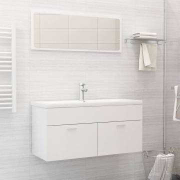 Stylish High Gloss White Bathroom Furniture Set | HipoMarket