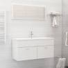 Bathroom Furniture Set High Gloss White Engineered Wood Colour high gloss white Size 100 x 38.5 x 46 cm Number of 1 Number of Pieces 