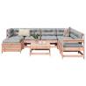 8 Piece Garden Sofa Set - Solid Wood Douglas Fir | Hipomarket