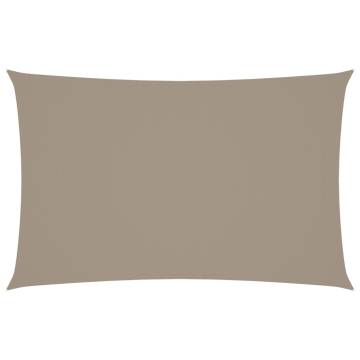 Sunshade Sail Oxford Fabric 5x8m Taupe - UV & Water-Resistant