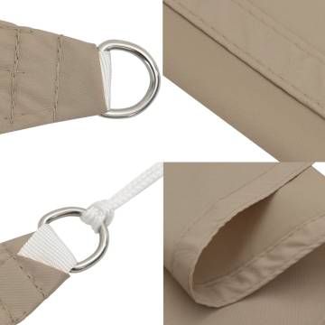 Sunshade Sail Oxford Fabric 5x8m Taupe - UV & Water-Resistant