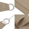 Sunshade Sail Oxford Fabric 5x8m Taupe - UV & Water-Resistant