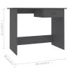 Modern Grey Desk - 100x50 cm | Stylish & Functional