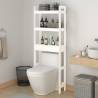 Toilet Rack White 63x26x171 cm Solid Wood Pine Colour white 