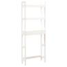 Elegant White Toilet Rack - Solid Pine Wood - 63x26x171 cm