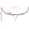 Bull Head Wall Decoration - Silver Aluminium with Pegs