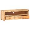 Stylish TV Cabinet in Rough Mango Wood - 119x30x41 cm