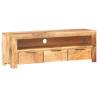 Stylish TV Cabinet in Rough Mango Wood - 119x30x41 cm