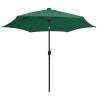 300 cm Green LED Parasol with Aluminium Pole for Outdoor Shade