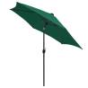 300 cm Green LED Parasol with Aluminium Pole for Outdoor Shade