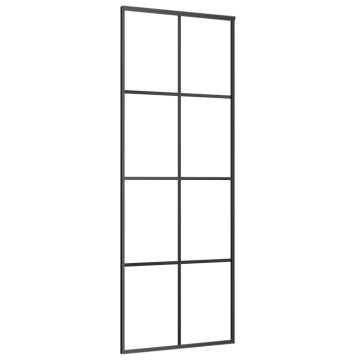 Sliding Door Black 76x205 cm ESG Glass and Aluminium | HipoMarket