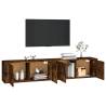 Stylish Wall-Mounted TV Cabinets - Smoked Oak - 100x34.5 cm