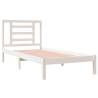 White Solid Wood Pine Bed Frame 90x190 cm - Modern Style