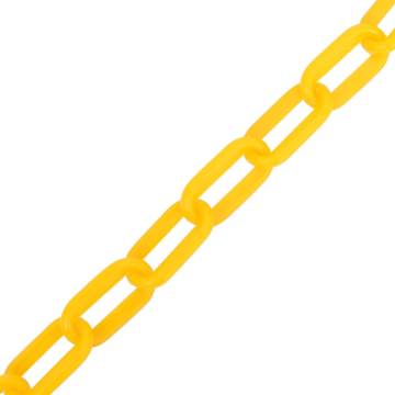 Warning Chain Yellow 30m Ø8mm - Durable Plastic Barrier