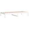 Day Bed White 90x190 cm - Solid Pine Wood Single Bed