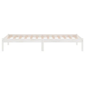 White Solid Wood Bed Frame 75x190 cm - Small Single