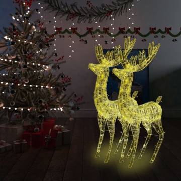 XXL Acrylic Christmas Reindeers with 250 LEDs - Warm White