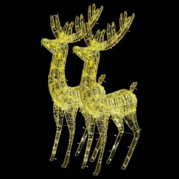 XXL Acrylic Christmas Reindeers with 250 LEDs - Warm White