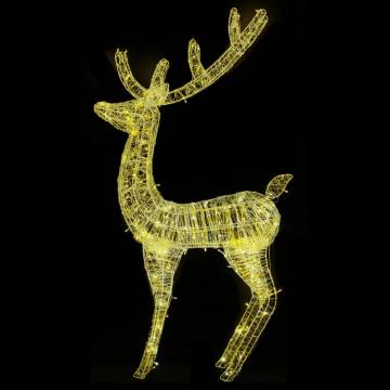 XXL Acrylic Christmas Reindeers with 250 LEDs - Warm White