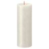 Bolsius Rustic Pillar Candles Shimmer - 4 pcs Ivory | HipoMarket