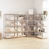 5-Layer Shelves 4 pcs Silver Steel&Engineered Wood Colour silver Size 90 x 90 x 180 cm Quantity in Package 1 Amount 4 