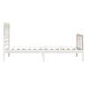 White Bed Frame 75x190 cm Small Single - Solid Wood Design