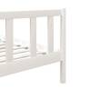 White Bed Frame 75x190 cm Small Single - Solid Wood Design