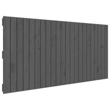 Elegant Grey Wall Headboard - Solid Pine Wood 140x60 cm